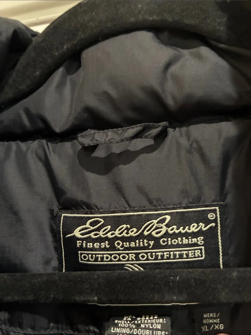 Eddie Bauer Navy Quilted  down goose Puffer Vest